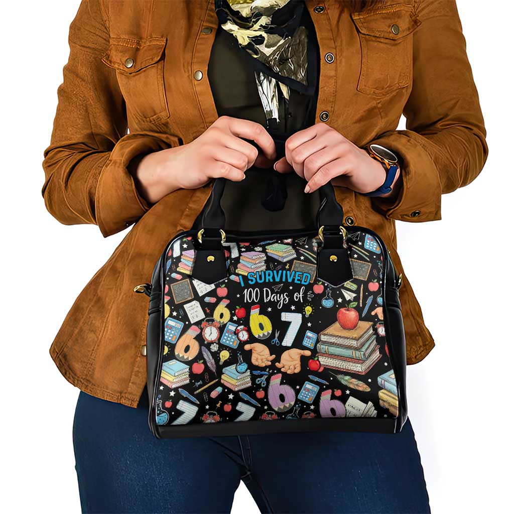 I Survived 100 Days of 67 Shoulder Handbag 100th Day of School Teachers Kids