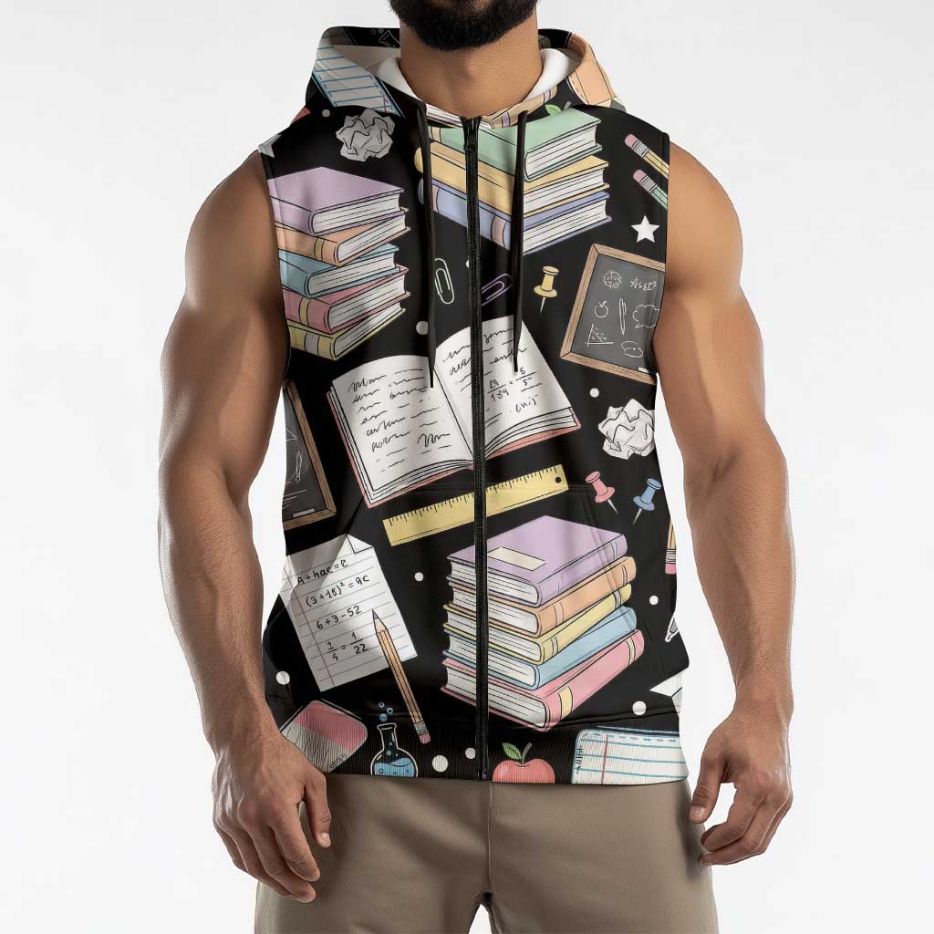 I Survived 100 Days of 67 Sleeveless Zip Hoodie 100th Day of School Teachers Kids