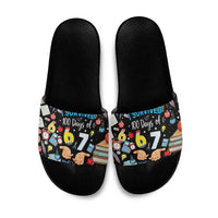 I Survived 100 Days of 67 Slide Sandals 100th Day of School Teachers Kids