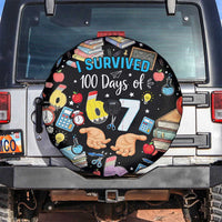 I Survived 100 Days of 67 Spare Tire Cover 100th Day of School Teachers Kids