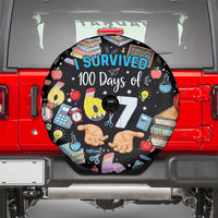 I Survived 100 Days of 67 Spare Tire Cover 100th Day of School Teachers Kids