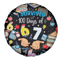 I Survived 100 Days of 67 Spare Tire Cover 100th Day of School Teachers Kids