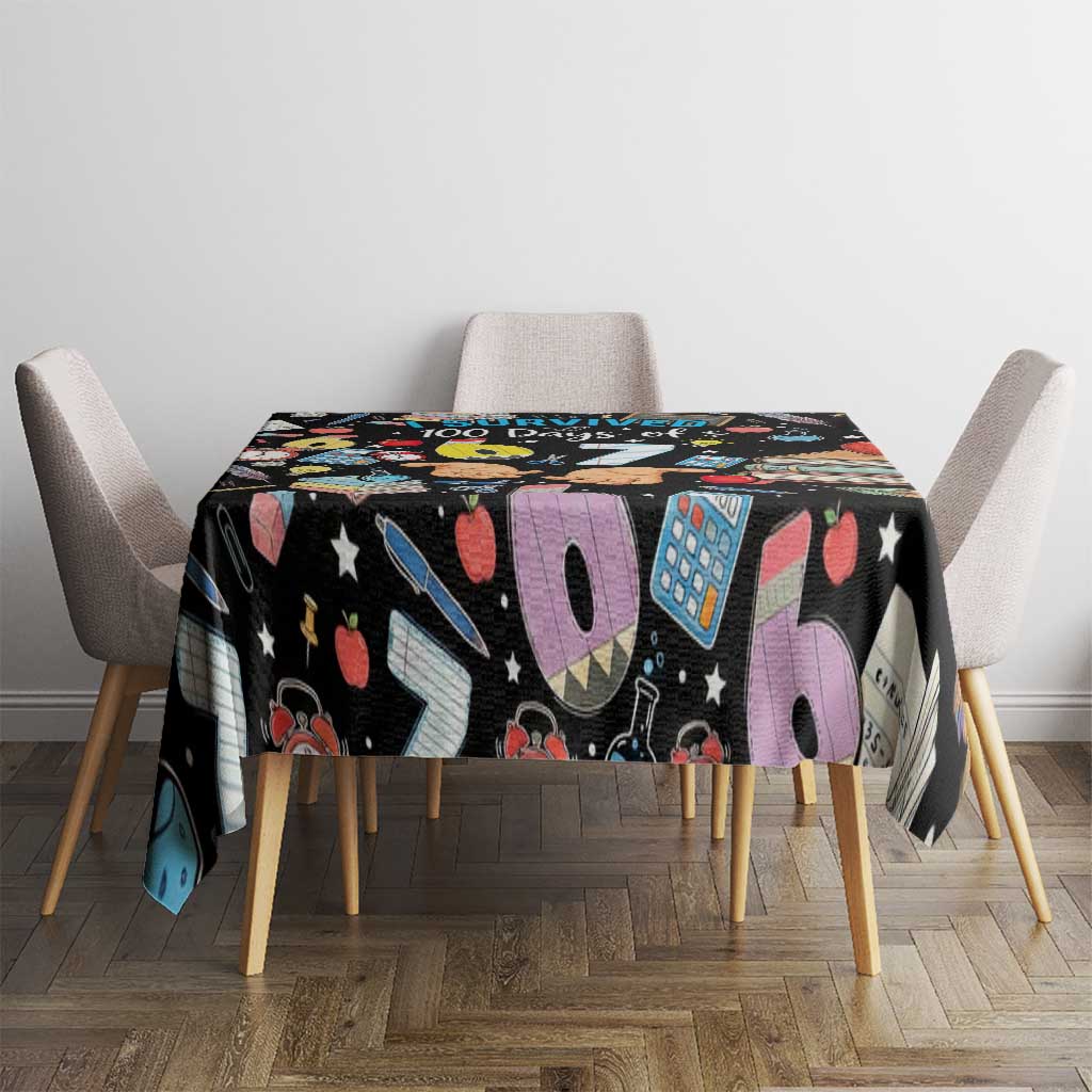 I Survived 100 Days of 67 Tablecloth 100th Day of School Teachers Kids