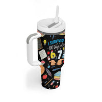 I Survived 100 Days of 67 Tumbler With Handle 100th Day of School Teachers Kids