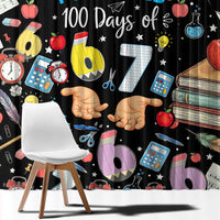 I Survived 100 Days of 67 Window Curtain 100th Day of School Teachers Kids