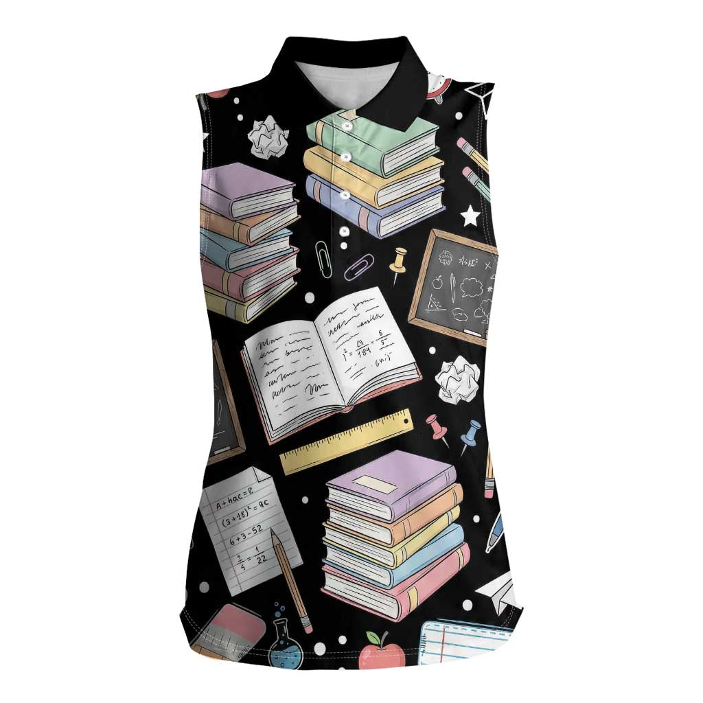 I Survived 100 Days of 67 Women Sleeveless Polo Shirt 100th Day of School Teachers Kids