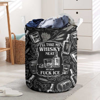 Whisky Neat Laundry Basket Vintage Bold Statement Design