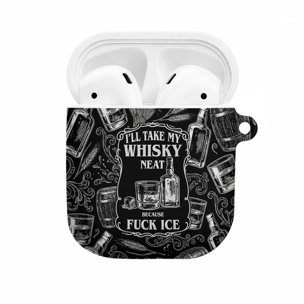 Whisky Neat AirPods Case Vintage Bold Statement Design
