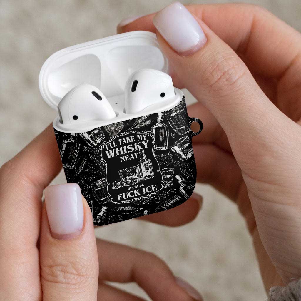Whisky Neat AirPods Case Vintage Bold Statement Design