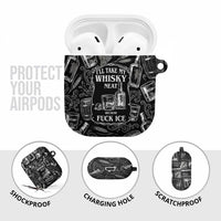 Whisky Neat AirPods Case Vintage Bold Statement Design
