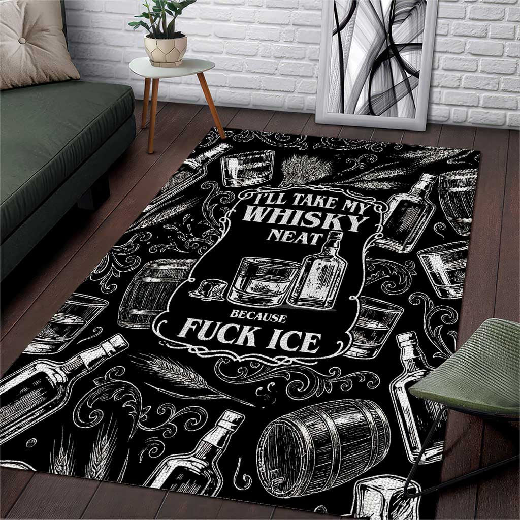 Whisky Neat Area Rug Vintage Bold Statement Design