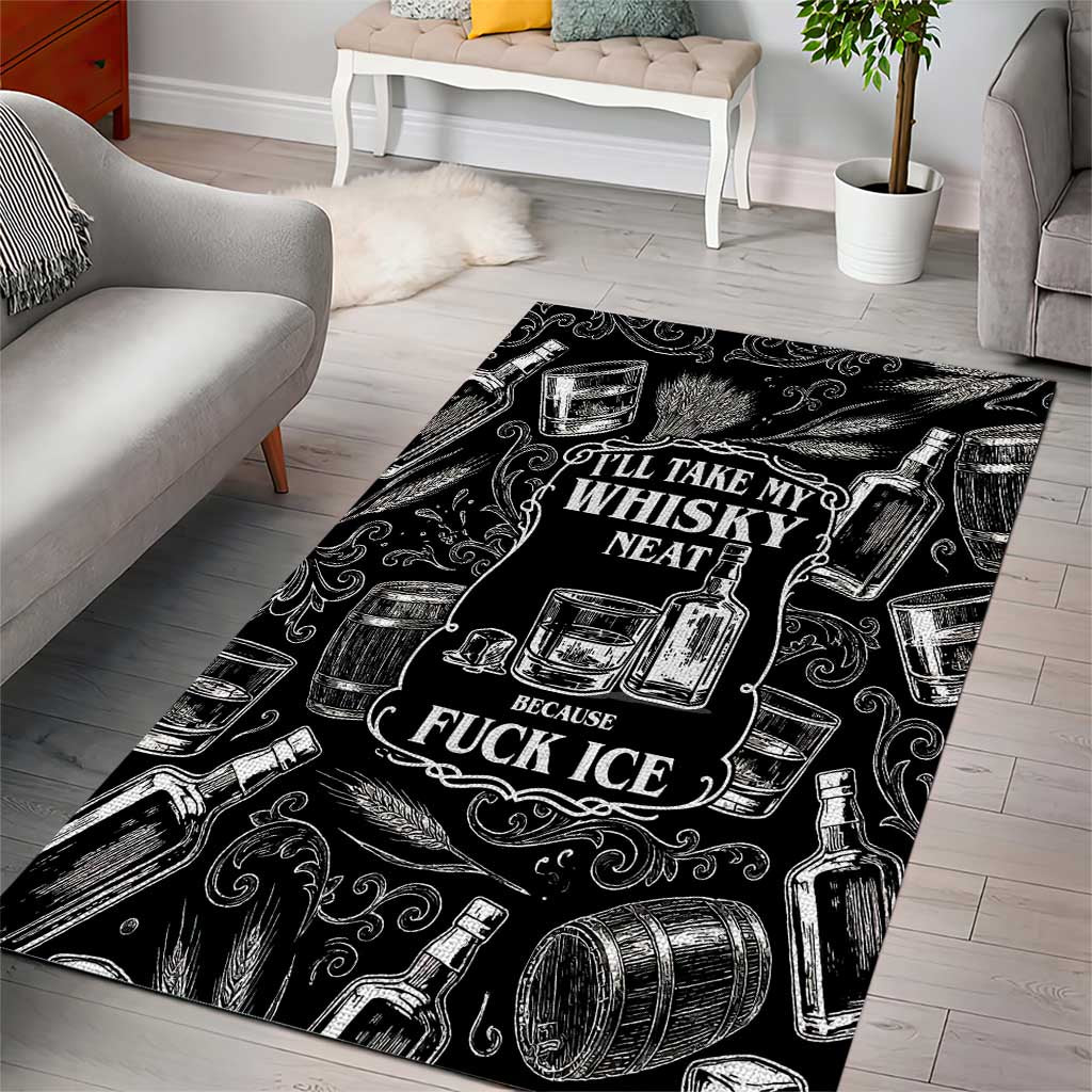Whisky Neat Area Rug Vintage Bold Statement Design