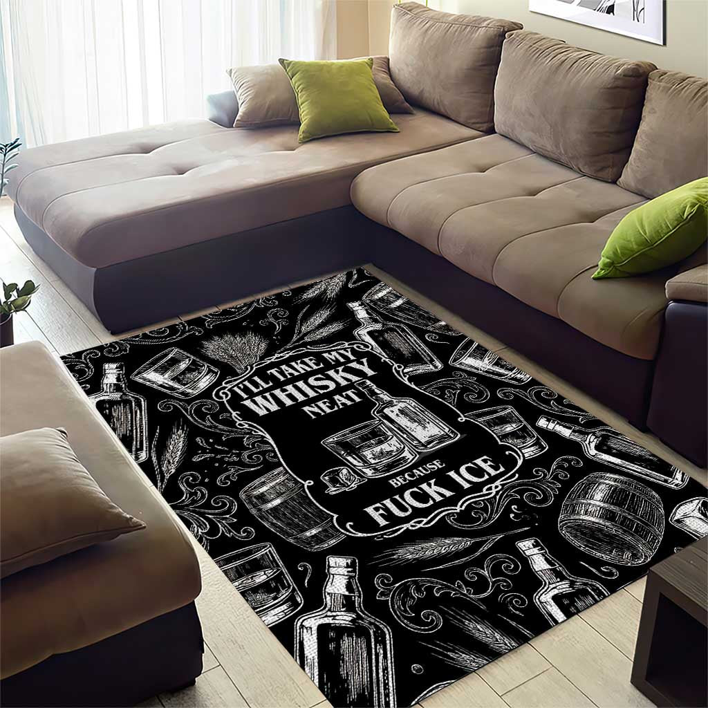 Whisky Neat Area Rug Vintage Bold Statement Design