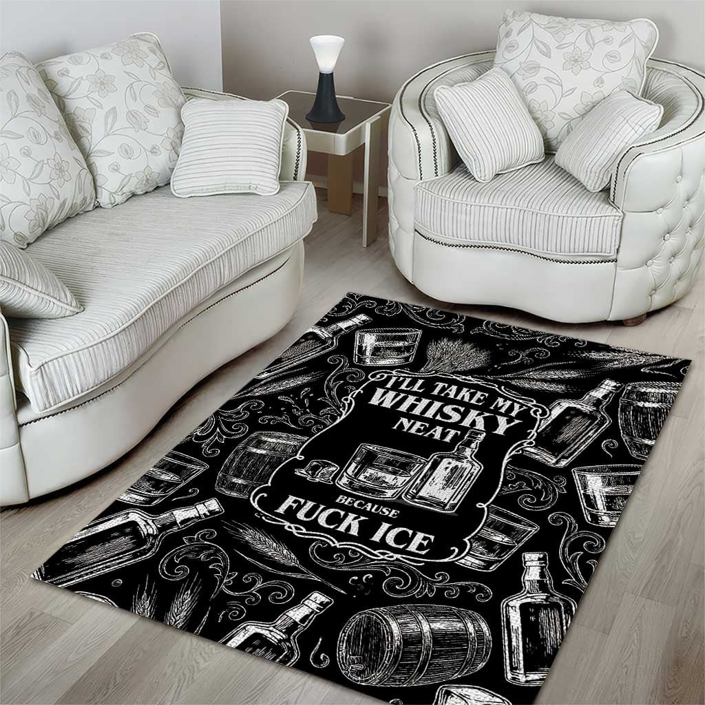 Whisky Neat Area Rug Vintage Bold Statement Design