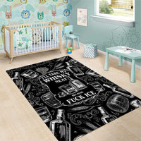 Whisky Neat Area Rug Vintage Bold Statement Design