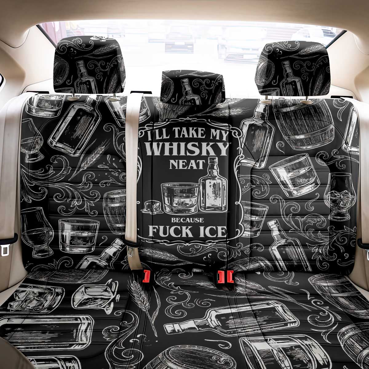 Whisky Neat Back Car Seat Cover Vintage Bold Statement Design
