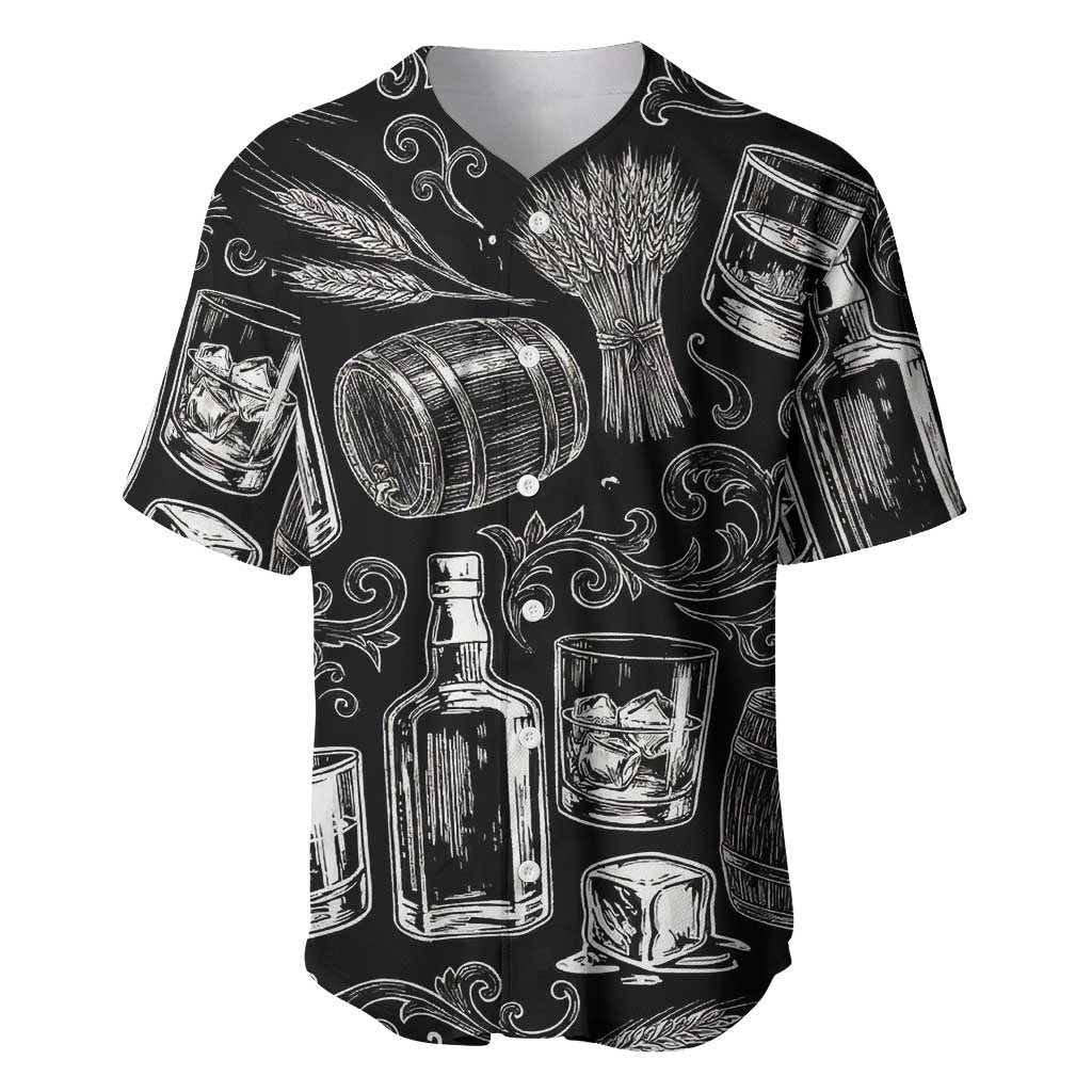 Whisky Neat Baseball Jersey Vintage Bold Statement Design