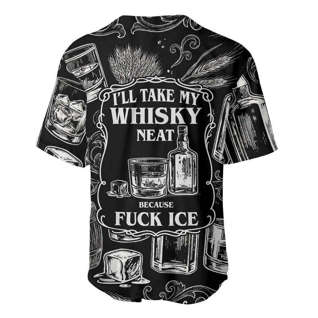 Whisky Neat Baseball Jersey Vintage Bold Statement Design
