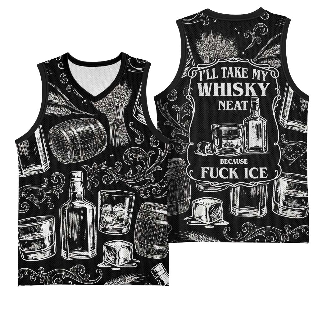 Whisky Neat Basketball Jersey Vintage Bold Statement Design
