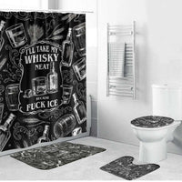 Whisky Neat Bathroom Set Vintage Bold Statement Design