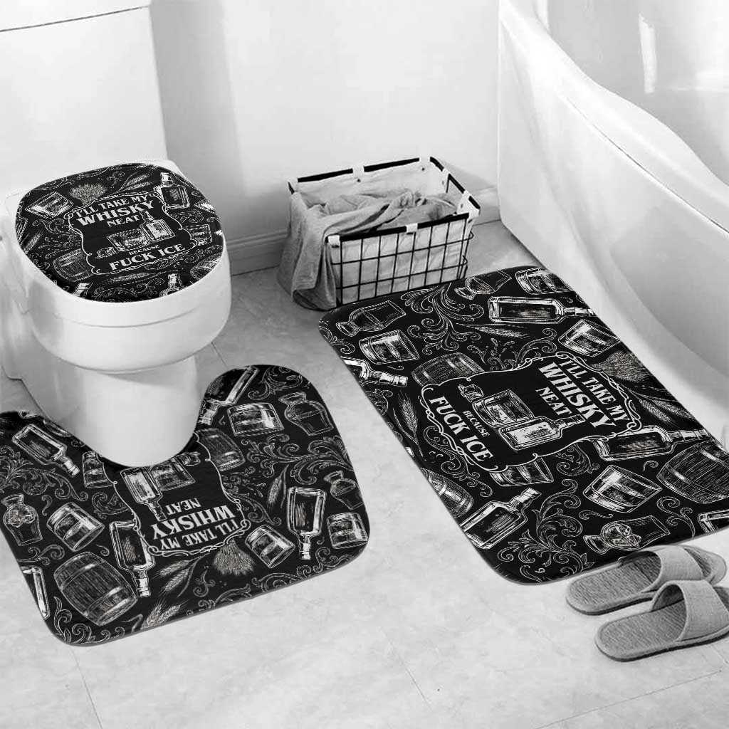 Whisky Neat Bathroom Set Vintage Bold Statement Design