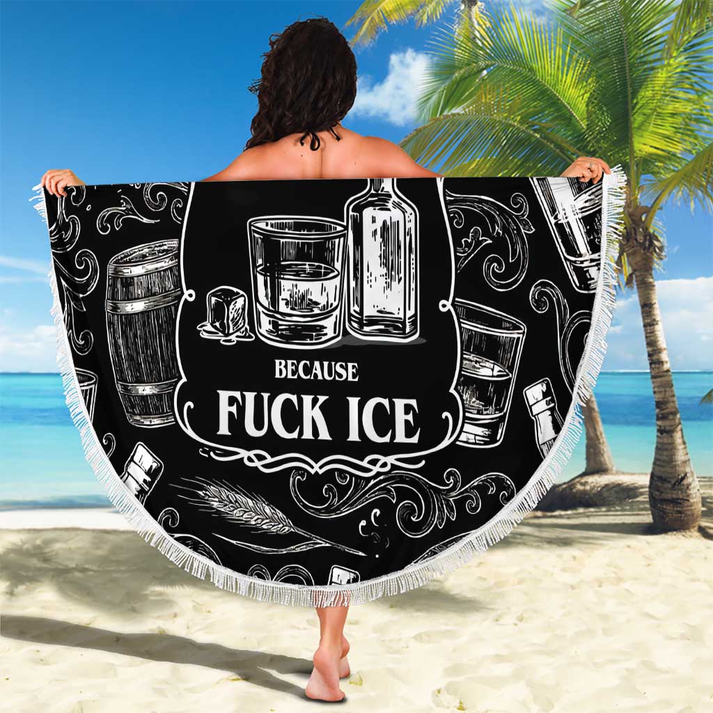 Whisky Neat Beach Blanket Vintage Bold Statement Design