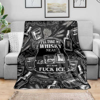 Whisky Neat Blanket Vintage Bold Statement Design