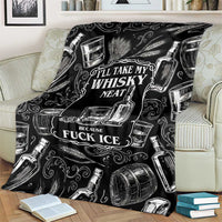 Whisky Neat Blanket Vintage Bold Statement Design