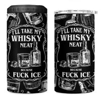 Whisky Neat 4 in 1 Can Cooler Tumbler Vintage Bold Statement Design