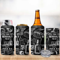 Whisky Neat 4 in 1 Can Cooler Tumbler Vintage Bold Statement Design