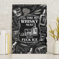 Whisky Neat Canvas Wall Art Vintage Bold Statement Design