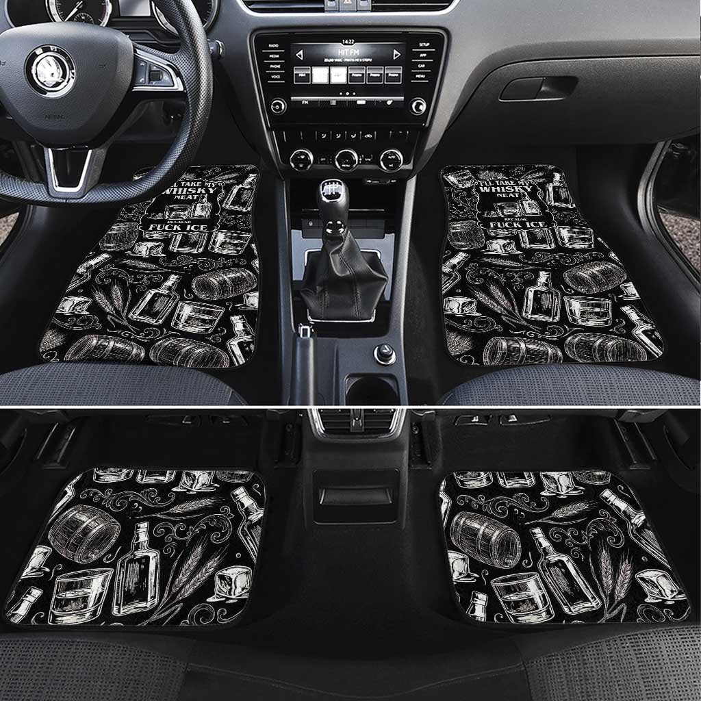Whisky Neat Car Mats Vintage Bold Statement Design