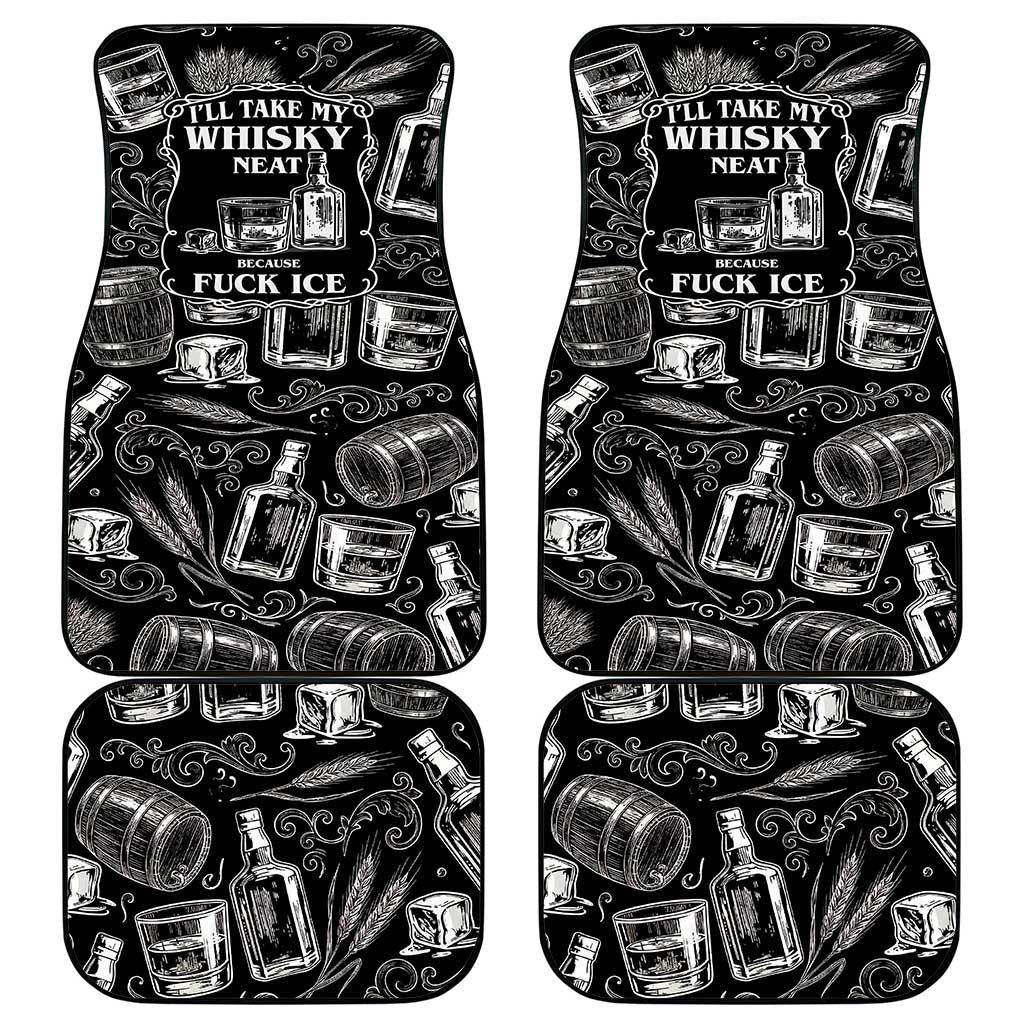 Whisky Neat Car Mats Vintage Bold Statement Design
