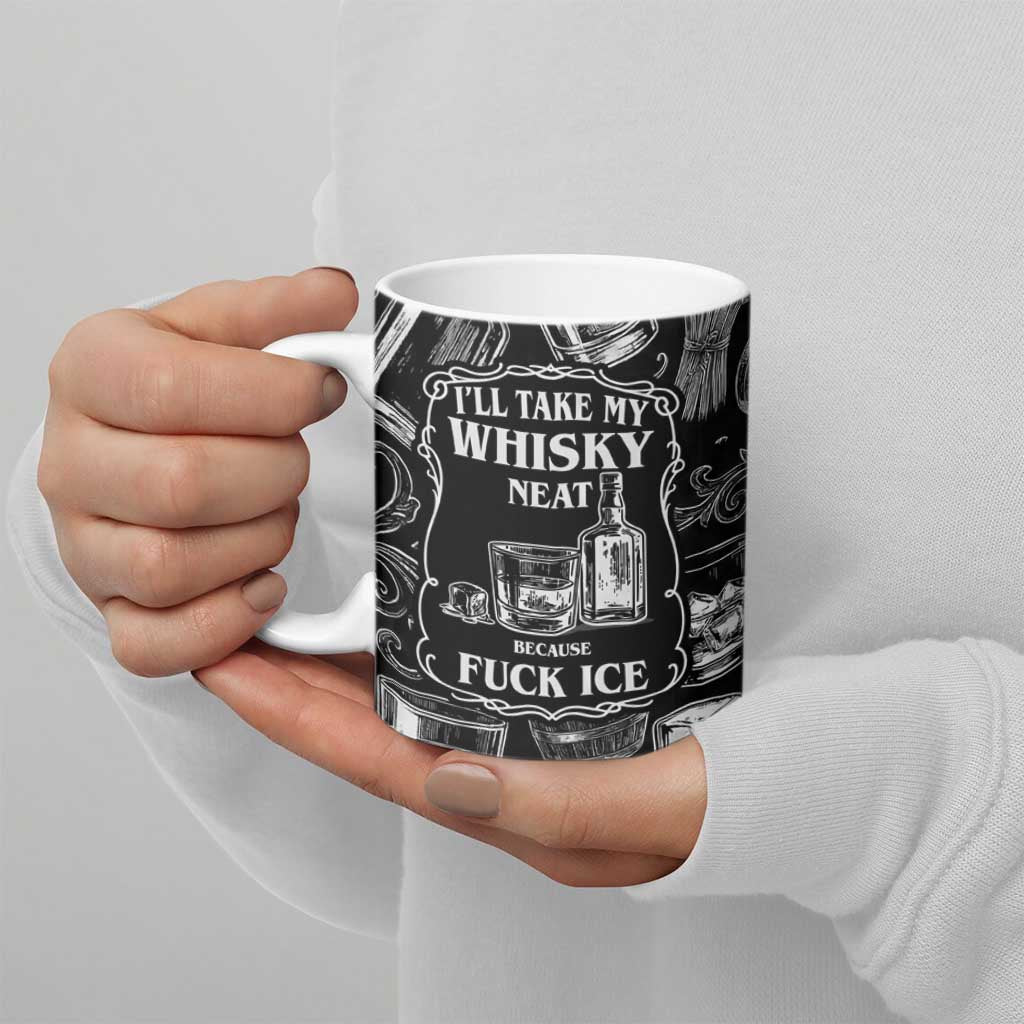 Whisky Neat Ceramic Mug Vintage Bold Statement Design