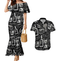 Whisky Neat Couples Matching Mermaid Dress and Hawaiian Shirt Vintage Bold Statement Design