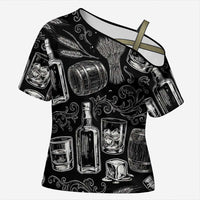 Whisky Neat Cross Shoulder Shirt Vintage Bold Statement Design