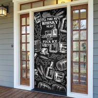 Whisky Neat Door Cover Vintage Bold Statement Design