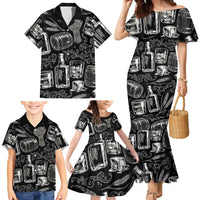 Whisky Neat Family Matching Mermaid Dress and Hawaiian Shirt Vintage Bold Statement Design