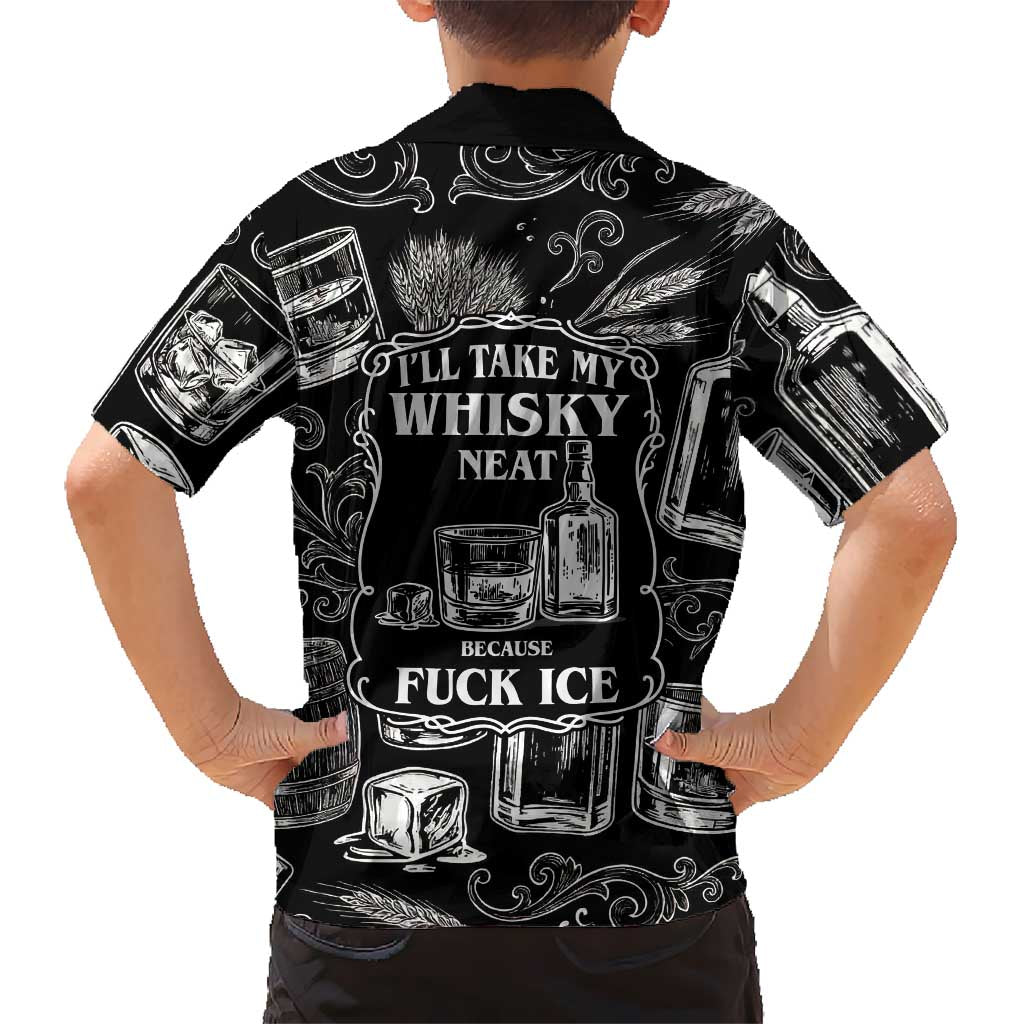 Whisky Neat Family Matching Off Shoulder Maxi Dress and Hawaiian Shirt Vintage Bold Statement Design