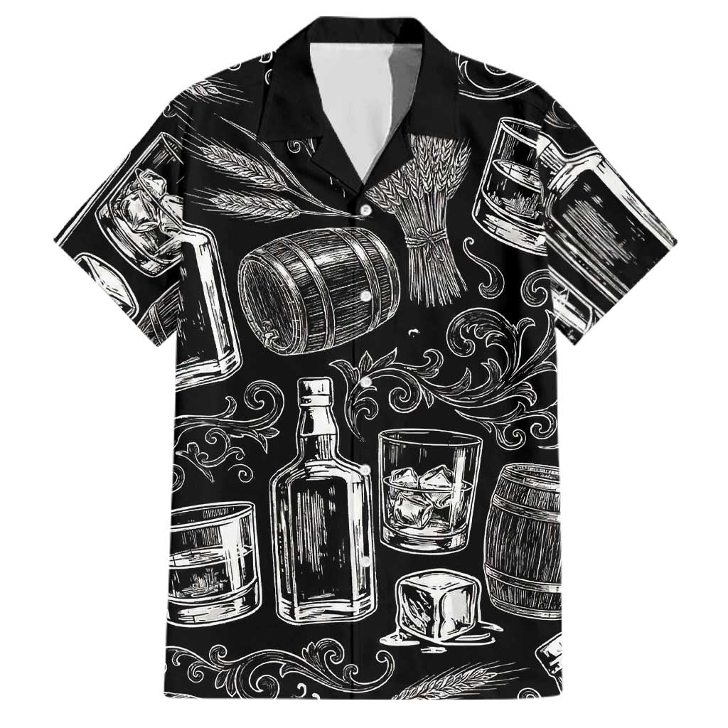 Whisky Neat Family Matching Off Shoulder Maxi Dress and Hawaiian Shirt Vintage Bold Statement Design