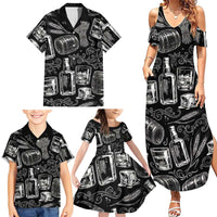 Whisky Neat Family Matching Summer Maxi Dress and Hawaiian Shirt Vintage Bold Statement Design