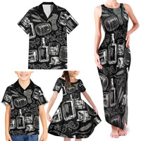 Whisky Neat Family Matching Tank Maxi Dress and Hawaiian Shirt Vintage Bold Statement Design