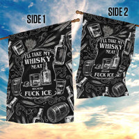 Whisky Neat Garden Flag Vintage Bold Statement Design