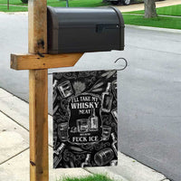 Whisky Neat Garden Flag Vintage Bold Statement Design