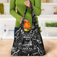 Whisky Neat Grocery Bag Vintage Bold Statement Design