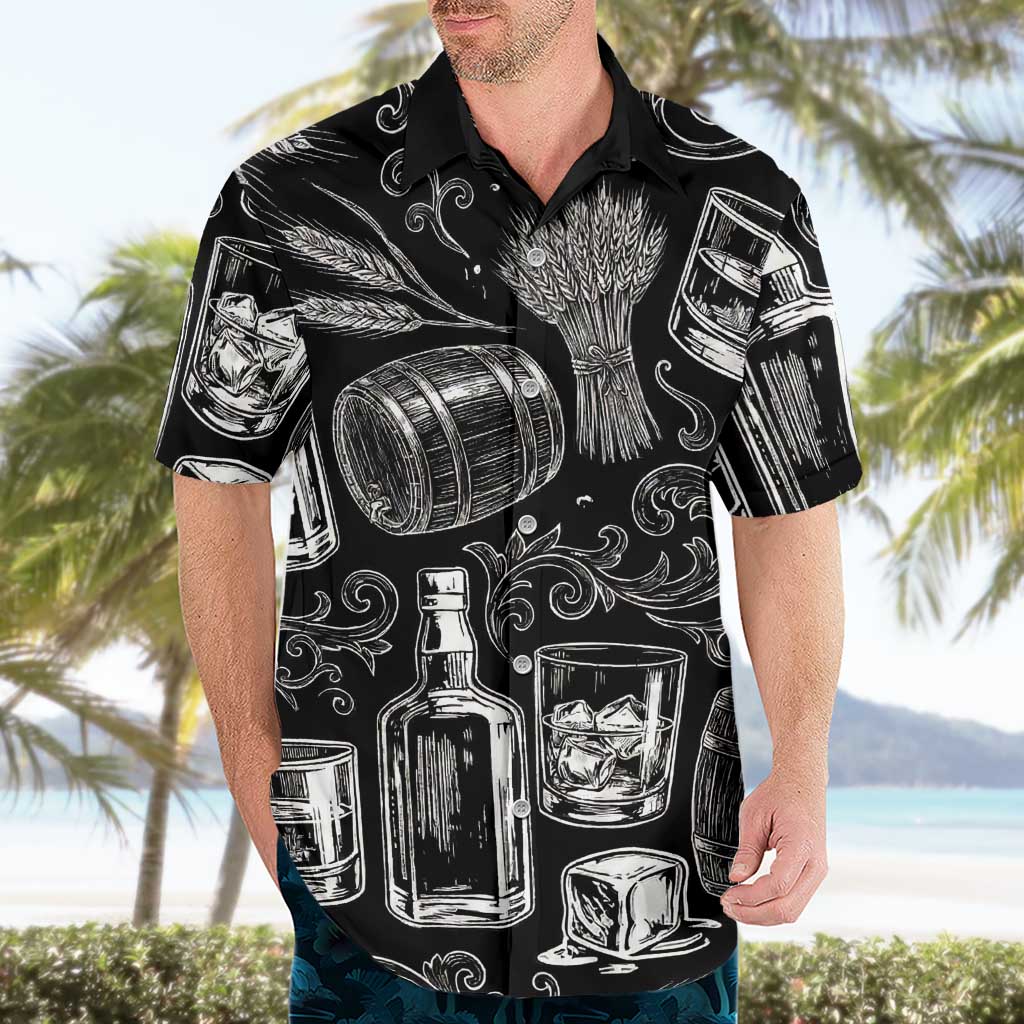 Whisky Neat Hawaiian Shirt Vintage Bold Statement Design