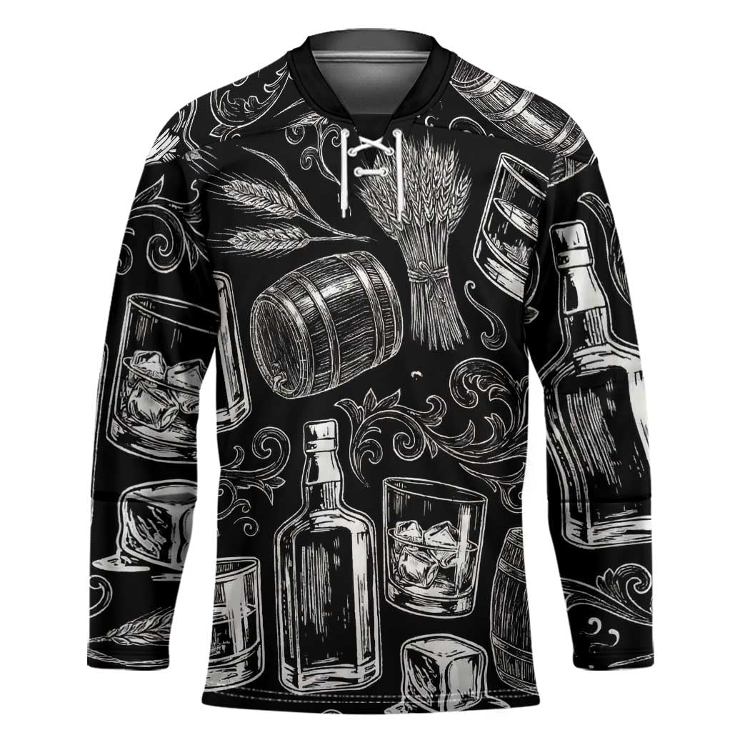 Whisky Neat Hockey Jersey Vintage Bold Statement Design