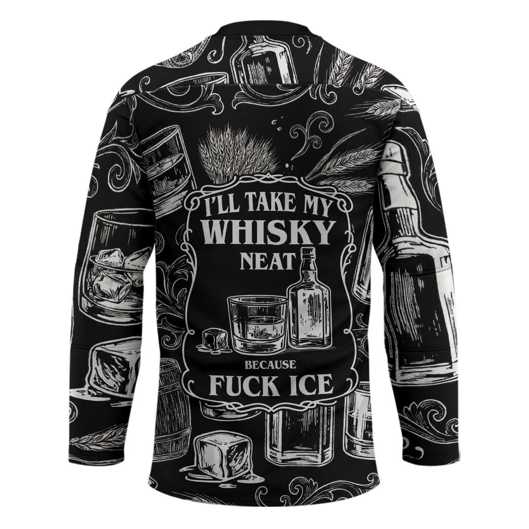 Whisky Neat Hockey Jersey Vintage Bold Statement Design