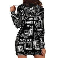 Whisky Neat Hoodie Dress Vintage Bold Statement Design