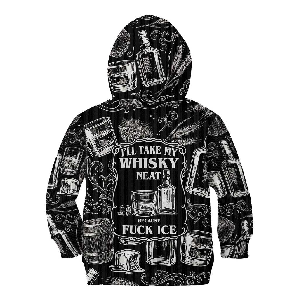 Whisky Neat Kid Hoodie Vintage Bold Statement Design